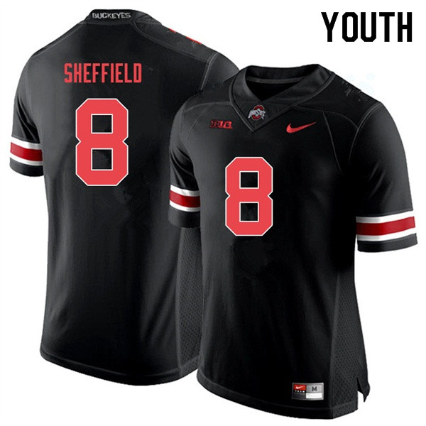 Youth #8 Kendall Sheffield Ohio State Buckeyes College Football Jerseys Sale-Black Out